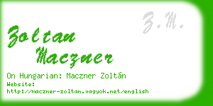 zoltan maczner business card